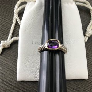 David Yurman Amethyst Cable Ring